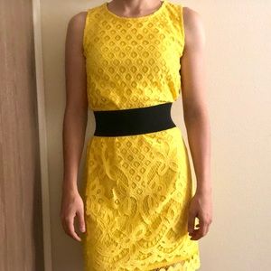 BRIGHT Yellow Lace Dress